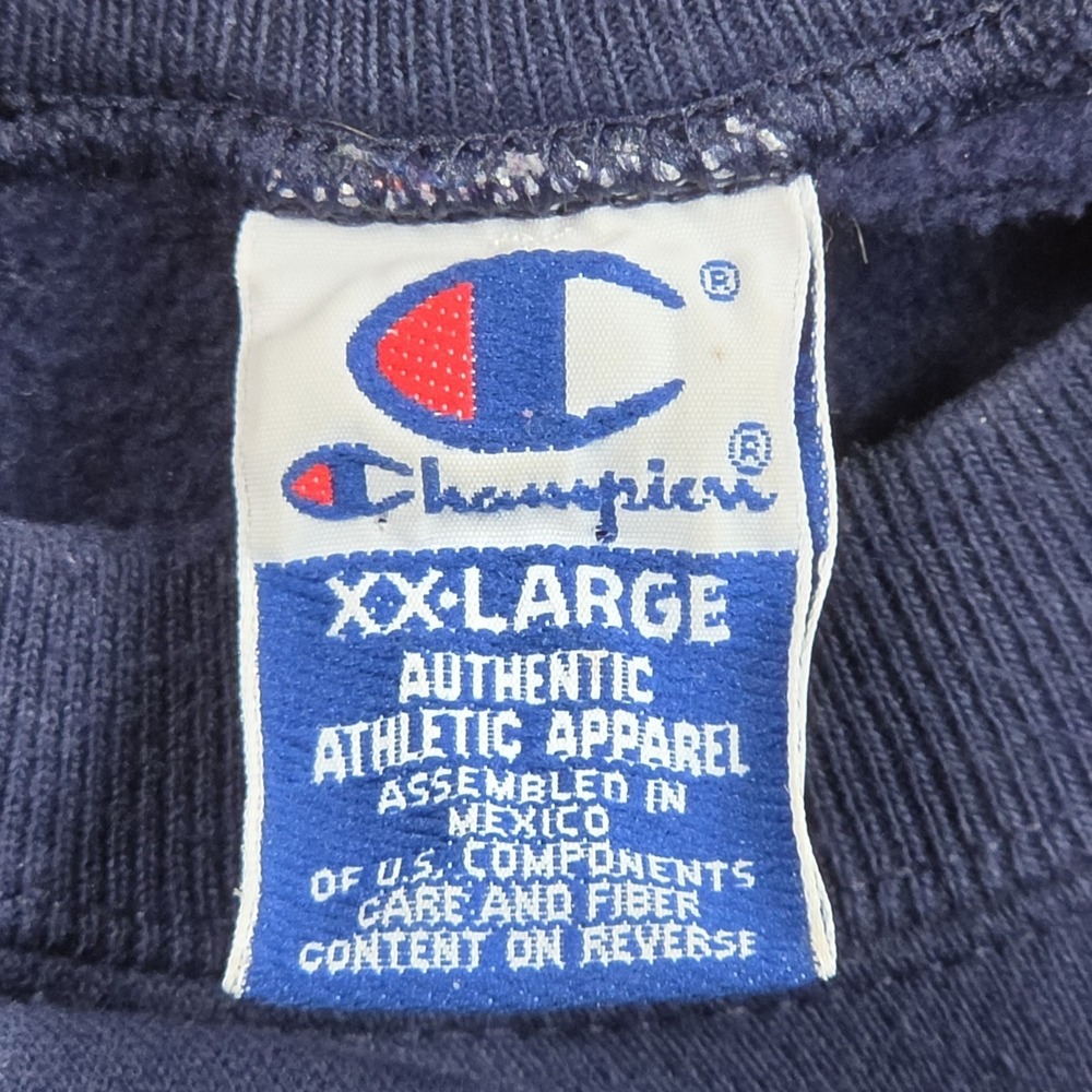 Vintage Champion Notre Dame Fighting Irish Sweatshirt Men 2XL Navy Blue Crewneck - Picture 6 of 10